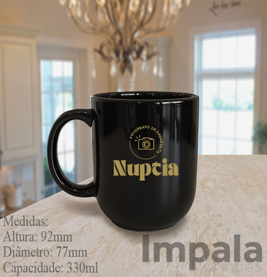 Caneca Olga Preta 330ml